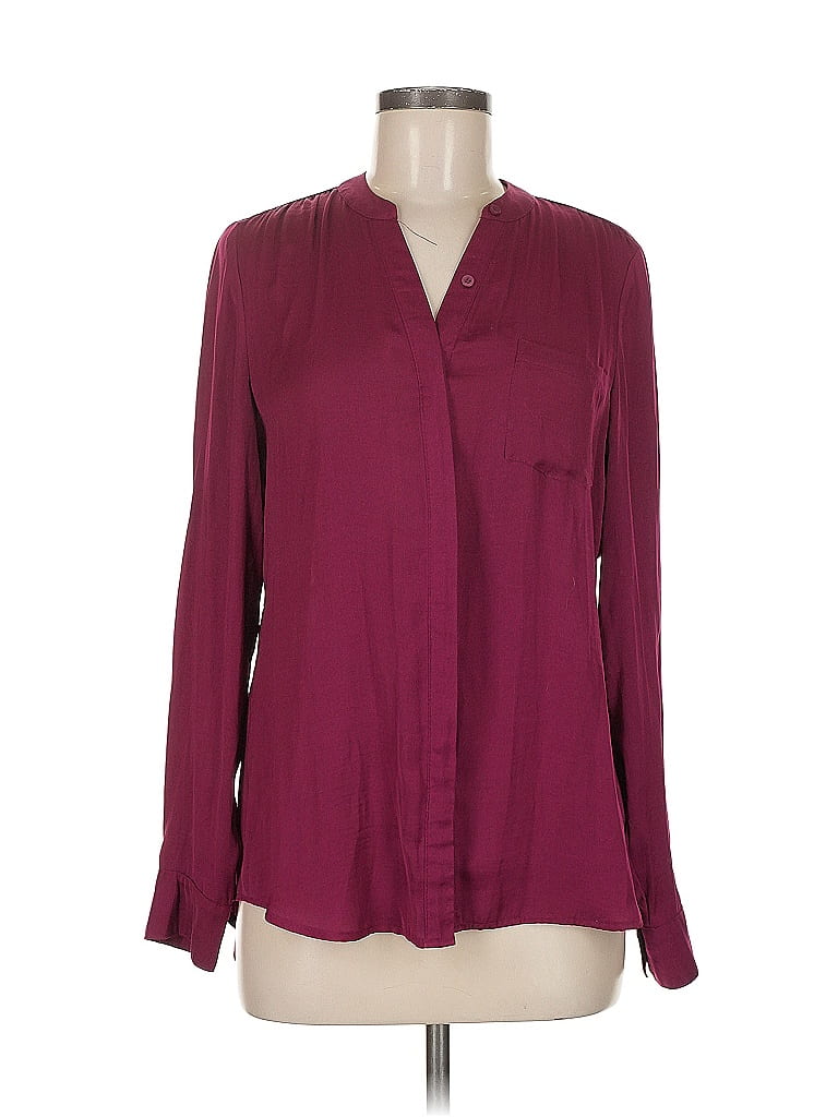 Shein Burgundy Long Sleeve Blouse Size 4X (Plus) - 41% off
