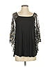 Akemi + Kin 100% Rayon Black 3/4 Sleeve Blouse Size M - photo 1