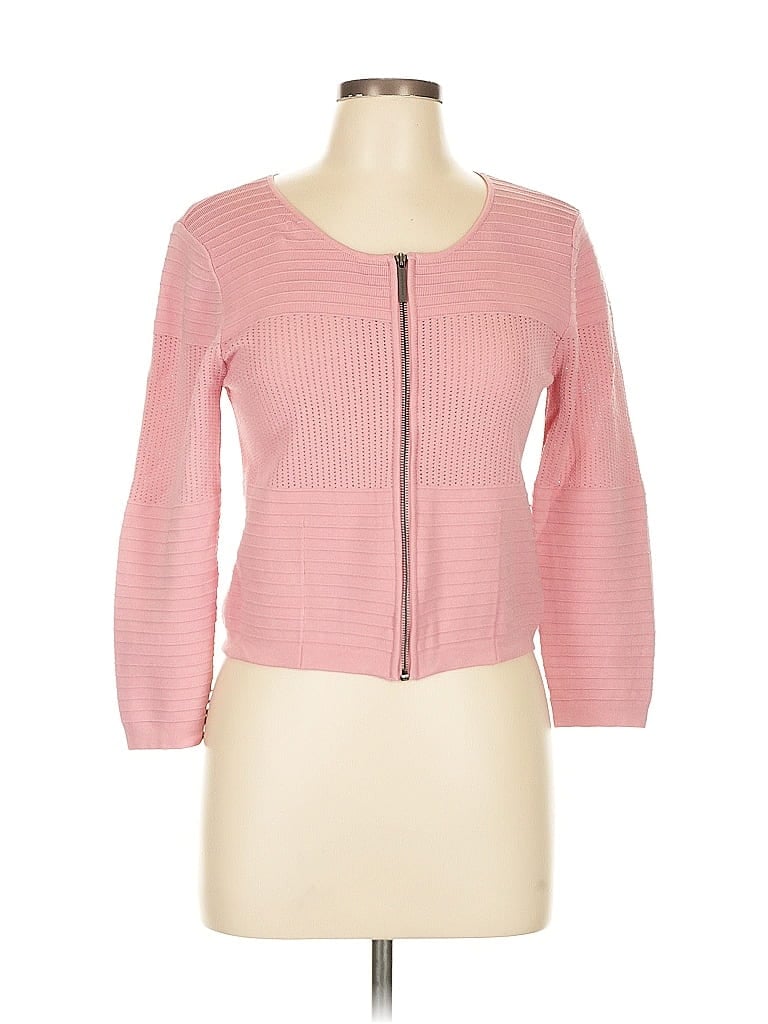 Catherine Malandrino 100% Nylon Pink Cardigan Size L - photo 1