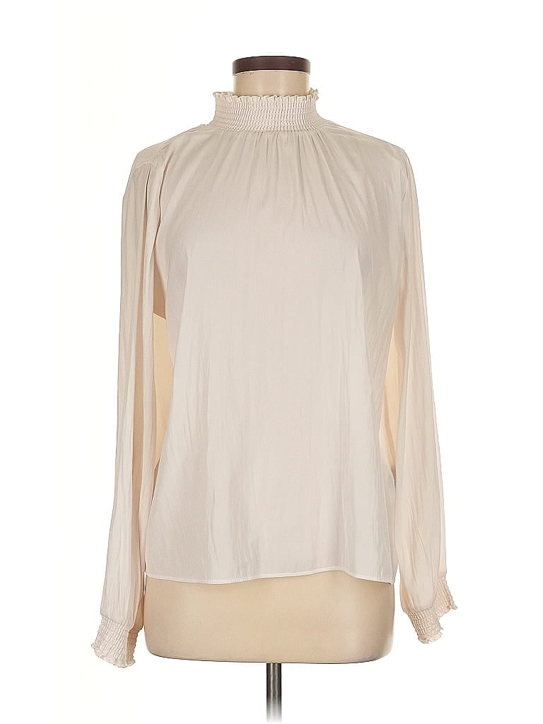 Pre-owned Catherine Malandrino Long Sleeve Turtleneck In White