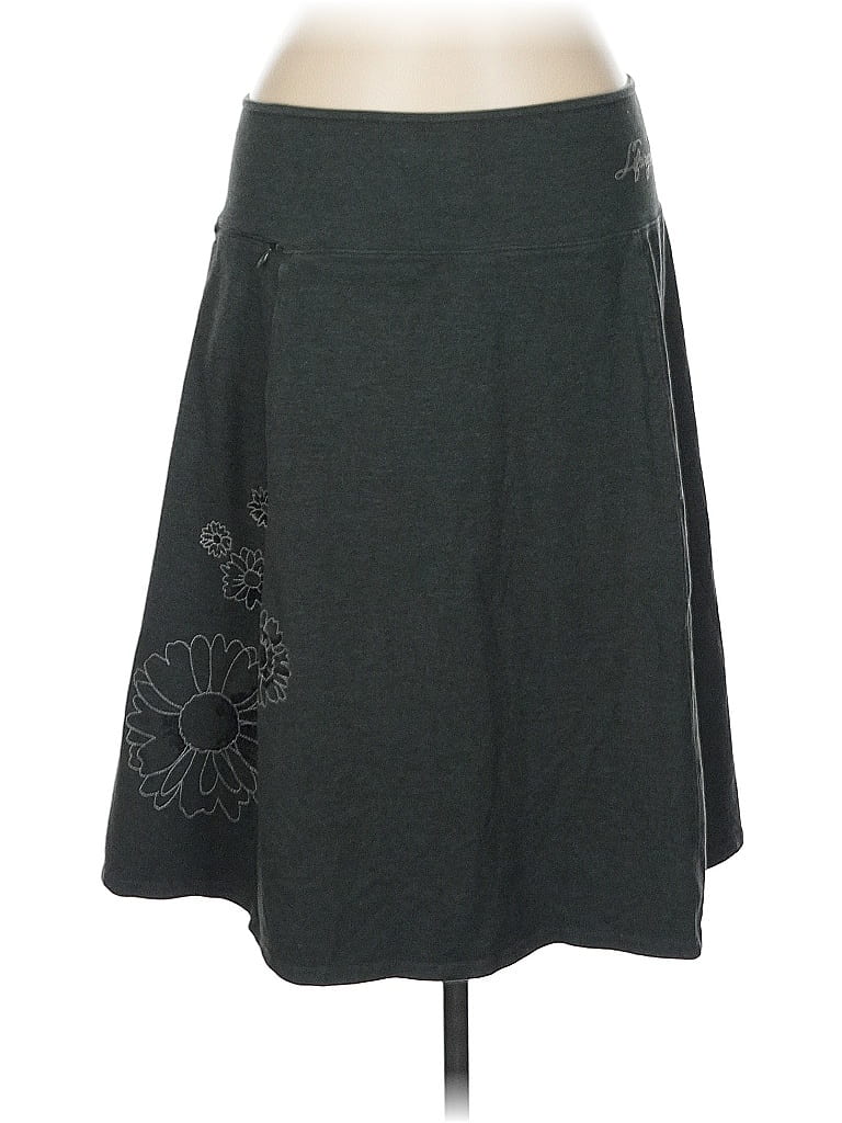 Life Is Good Solid Gray Casual Skirt Size L - photo 1