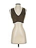Olivaceous Solid Green Brown Tank Top Size S - photo 1
