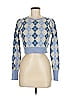 LoveShackFancy Argyle Blue Pullover Sweater Size M - photo 1