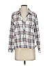 Soft Joie Plaid Ivory Silver Long Sleeve Blouse Size XS - photo 1