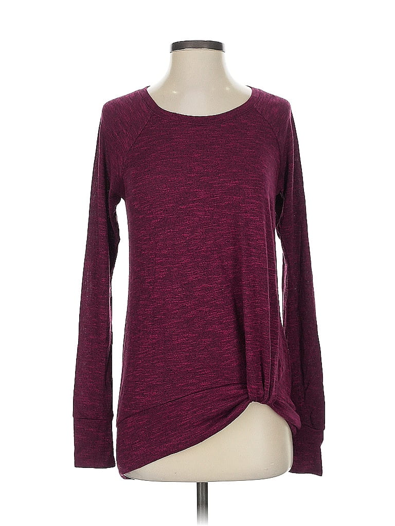 Pre-owned Juicy Couture Long Sleeve T-shirt In Burgundy