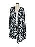 Lularoe Floral Black Blue Cardigan Size L - photo 1