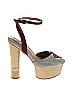 Jeffrey Campbell 100% Leather Color Block Gray Brown Heels Size EU 37 - photo 1