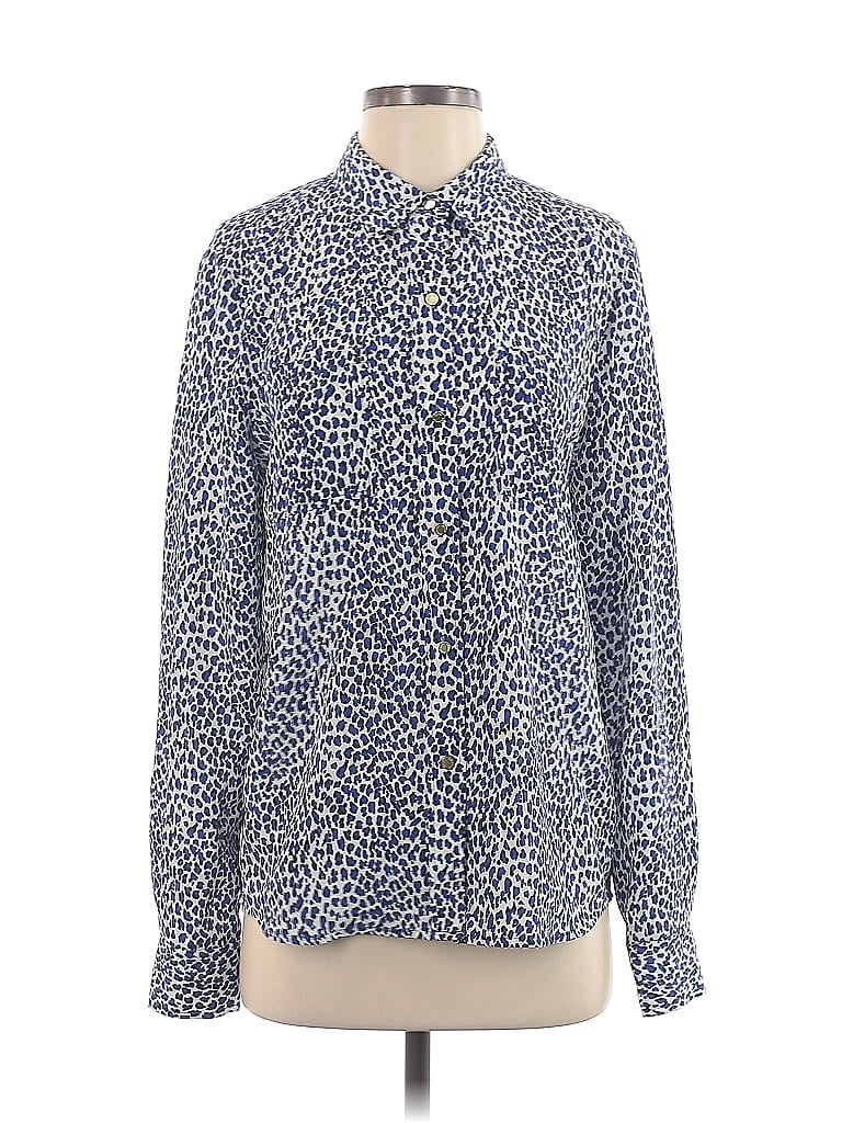 Pre-owned Juicy Couture Long Sleeve Blouse In Blue