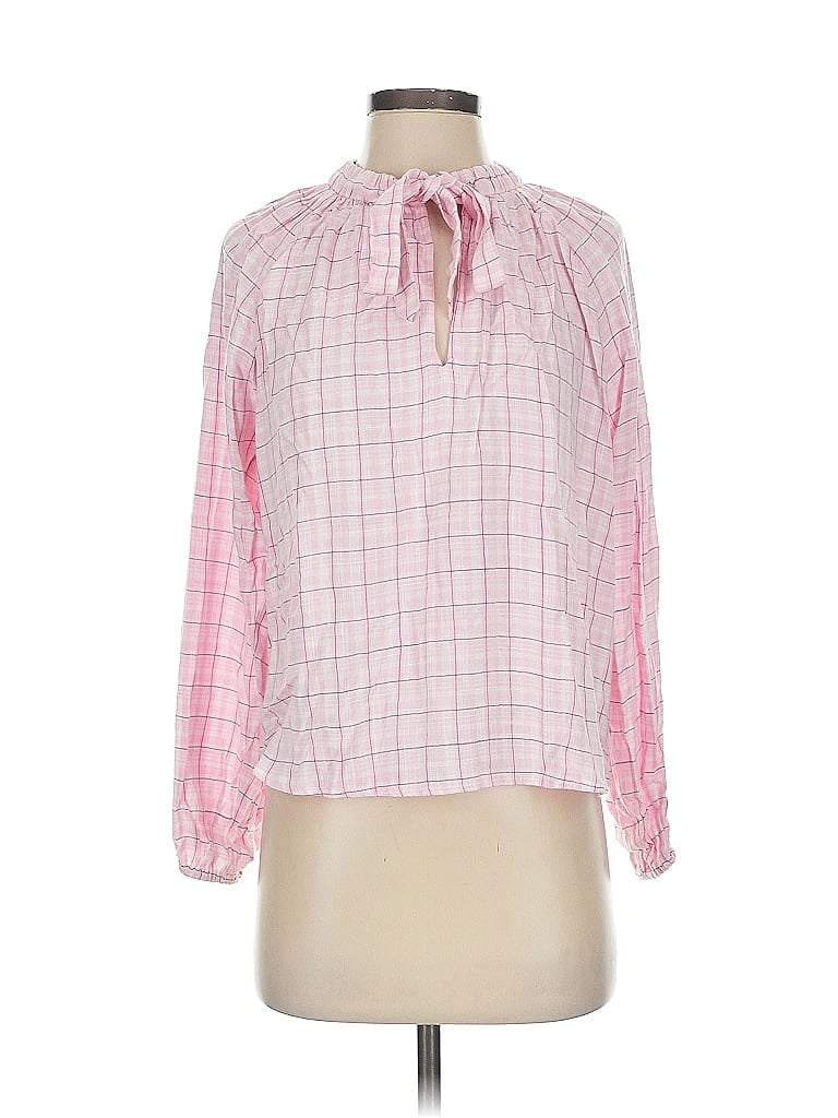 Pre-owned The Westside Long Sleeve Blouse In Pink