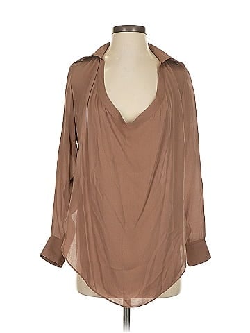 Haute Hippie Long Sleeve Silk Top (view 1)