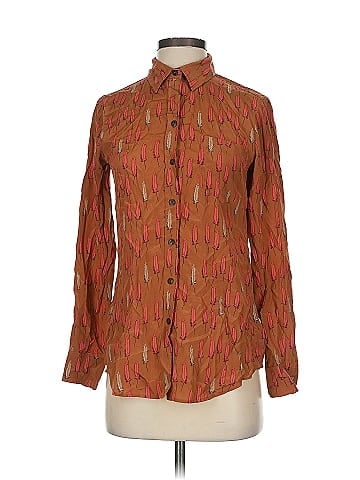 Fossil Long Sleeve Silk Top (view 1)