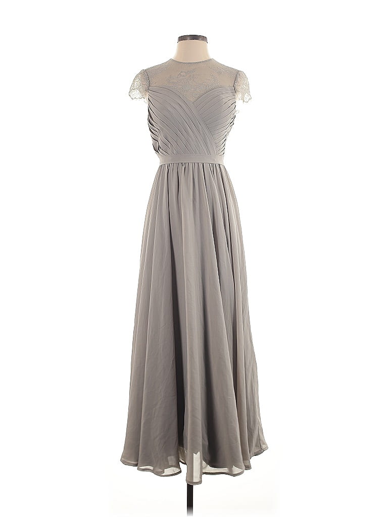 JJ's House 100% Polyester Gray Tan Cocktail Dress Size XXS - 76% off ...