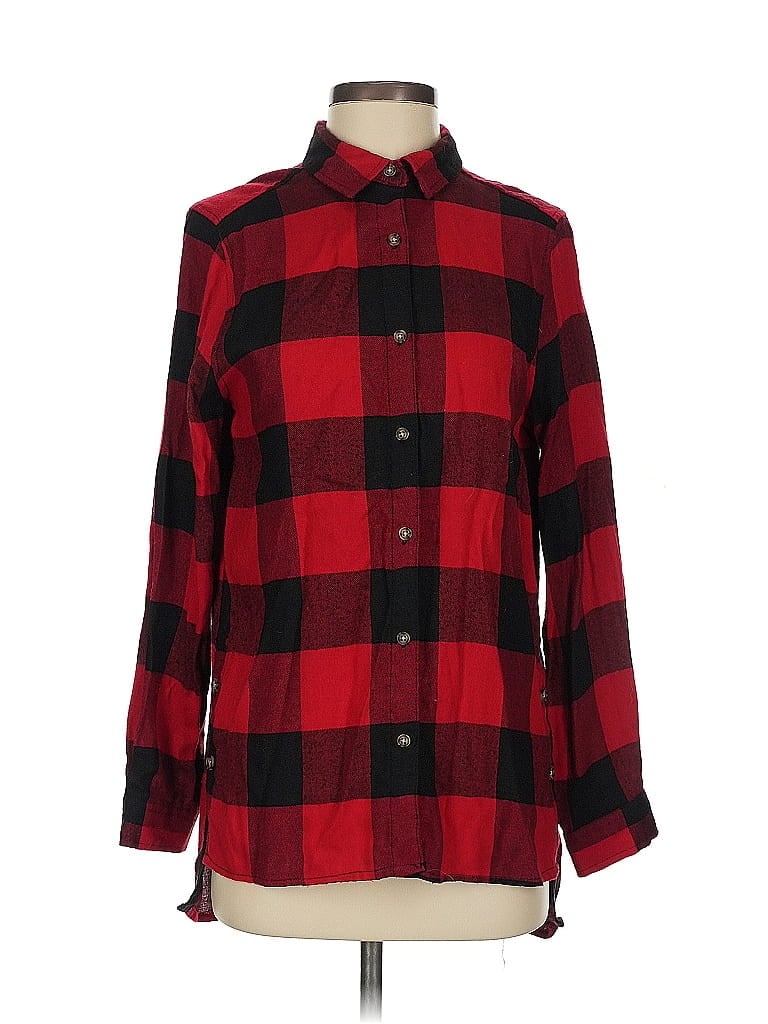 Pre-owned C&c California Long Sleeve Button Down Shirt In Red