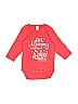 Laughing Bear 100% Cotton Red Long Sleeve Onesie Size 0-3 mo - photo 1