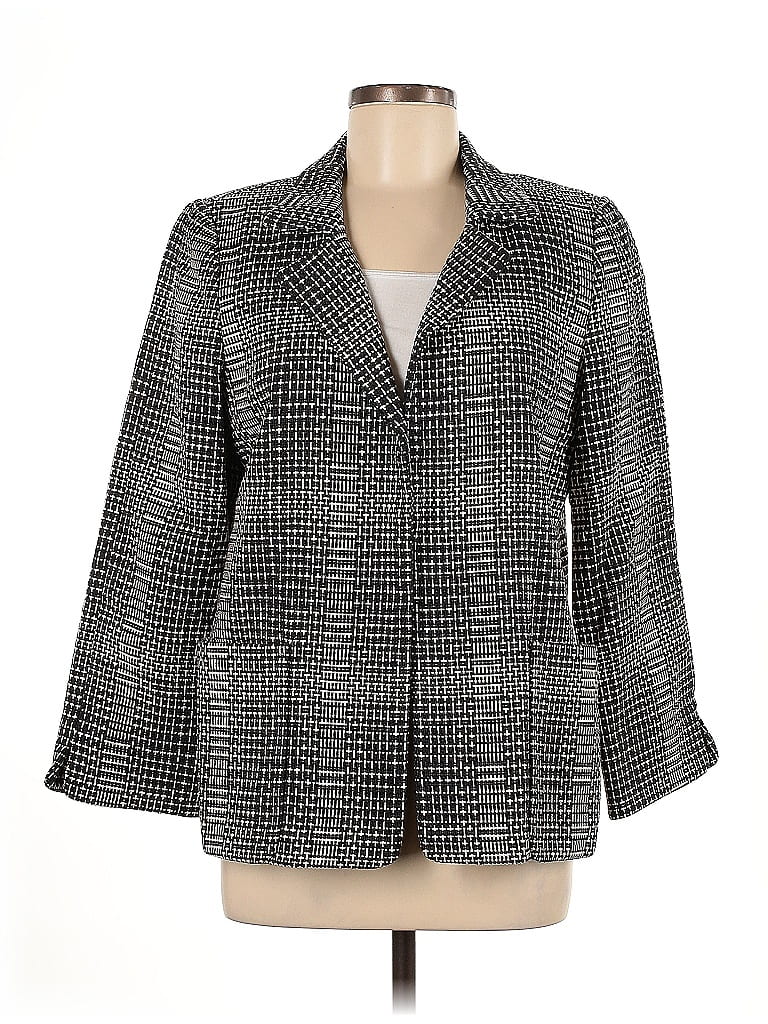 Pre-owned Linda Allard Ellen Tracy Blazer Jacket In Gray