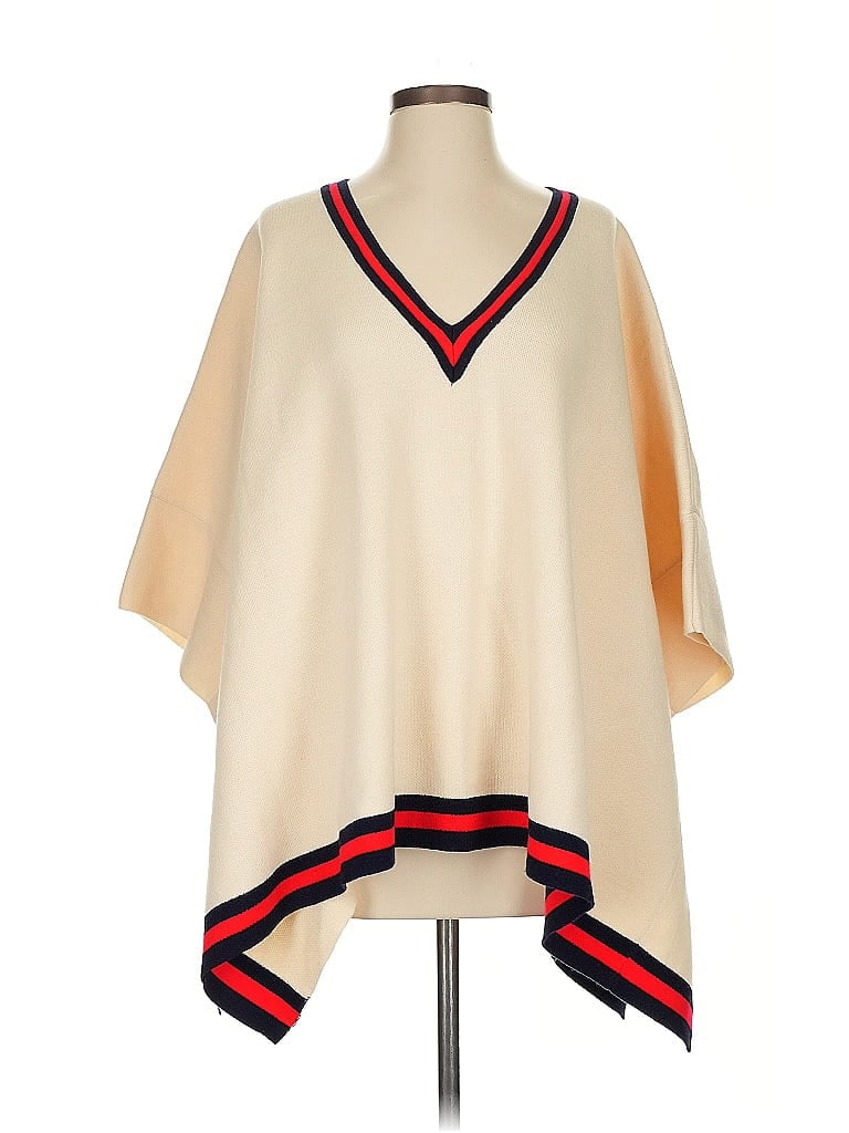 Tuckernuck 100% Acrylic Ivory Poncho Size 0 - photo 1