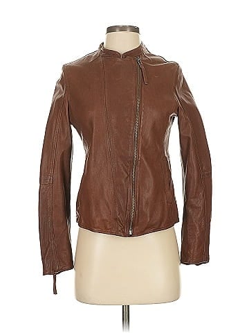 Ecru Faux Leather Jacket (view 1)