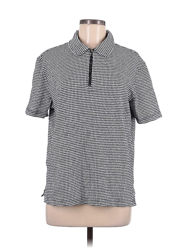 Pre-owned Magaschoni Short Sleeve Button Down Shirt In Gray