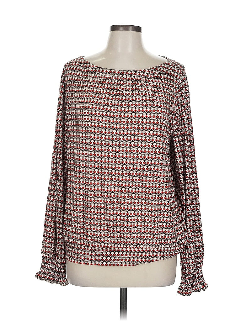 Ann Taylor LOFT Outlet Brown Long Sleeve Blouse Size L - photo 1