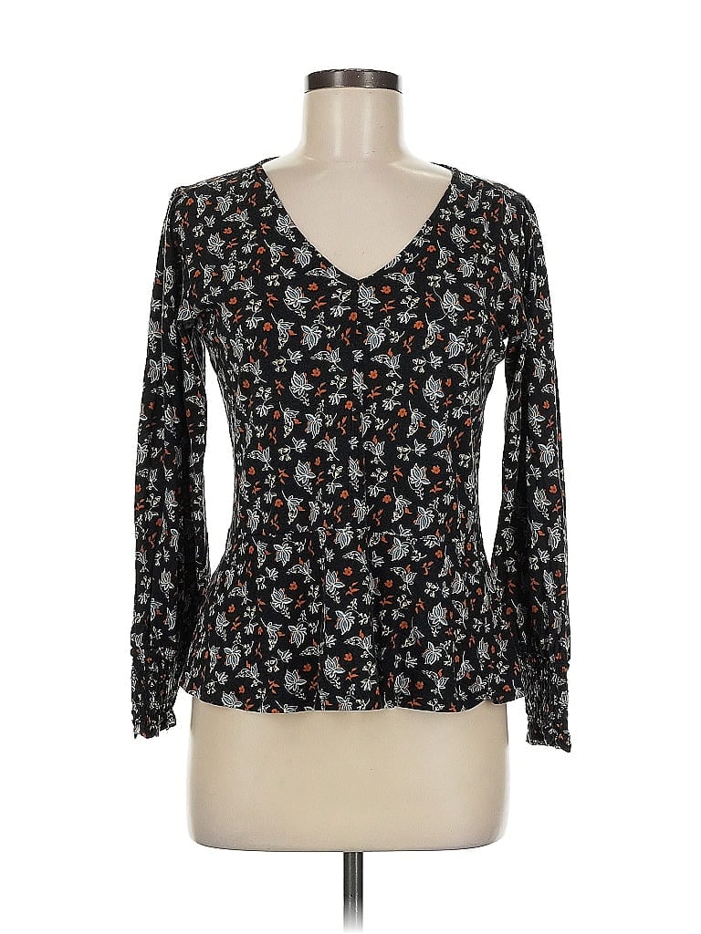 Ann Taylor LOFT Outlet Black Long Sleeve T-Shirt Size M - photo 1