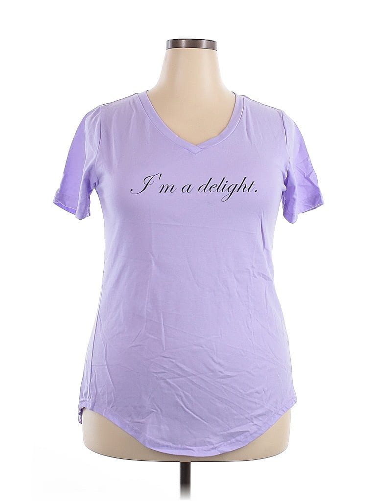 Cherryloom Purple Short Sleeve T-Shirt Size 2X - photo 1