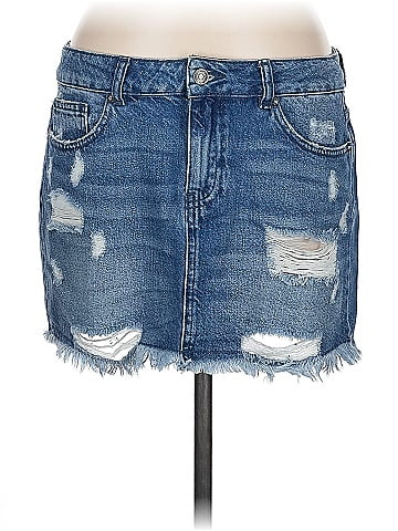We the Free Denim Skirt (view 1)