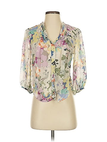 Fei 3/4 Sleeve Silk Top (view 1)