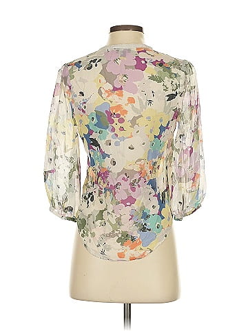Fei 3/4 Sleeve Silk Top (view 2)