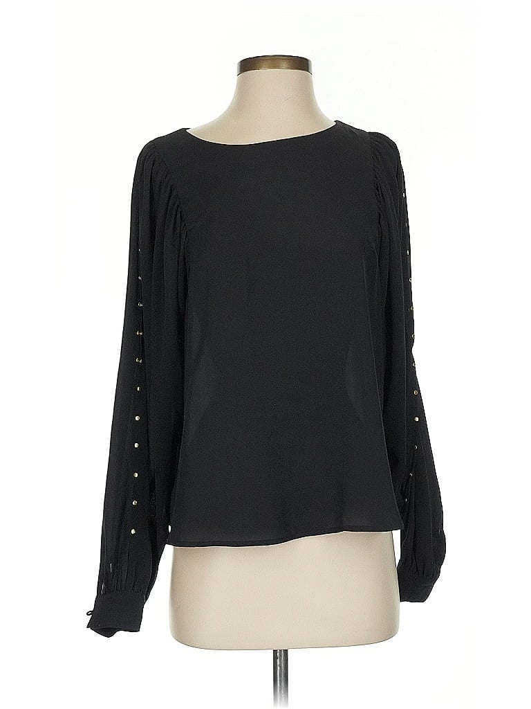 Pre-owned Gap Long Sleeve Blouse In Black
