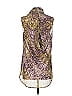 Jennifer Lopez 100% Polyester Brown Sleeveless Blouse Size XS - photo 2