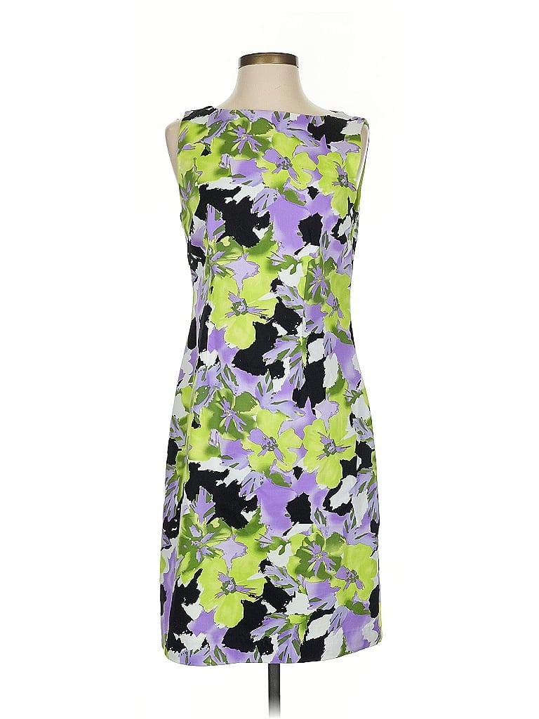 Chadwicks Print Green Cocktail Dress Size 4 - photo 1