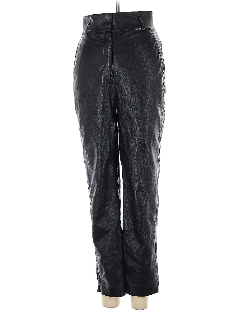 Pre-owned Babaton Faux Leather Pants In Black
