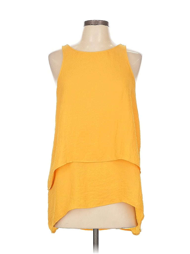 Pre-owned A.n.a. A New Approach Sleeveless Blouse In Yellow