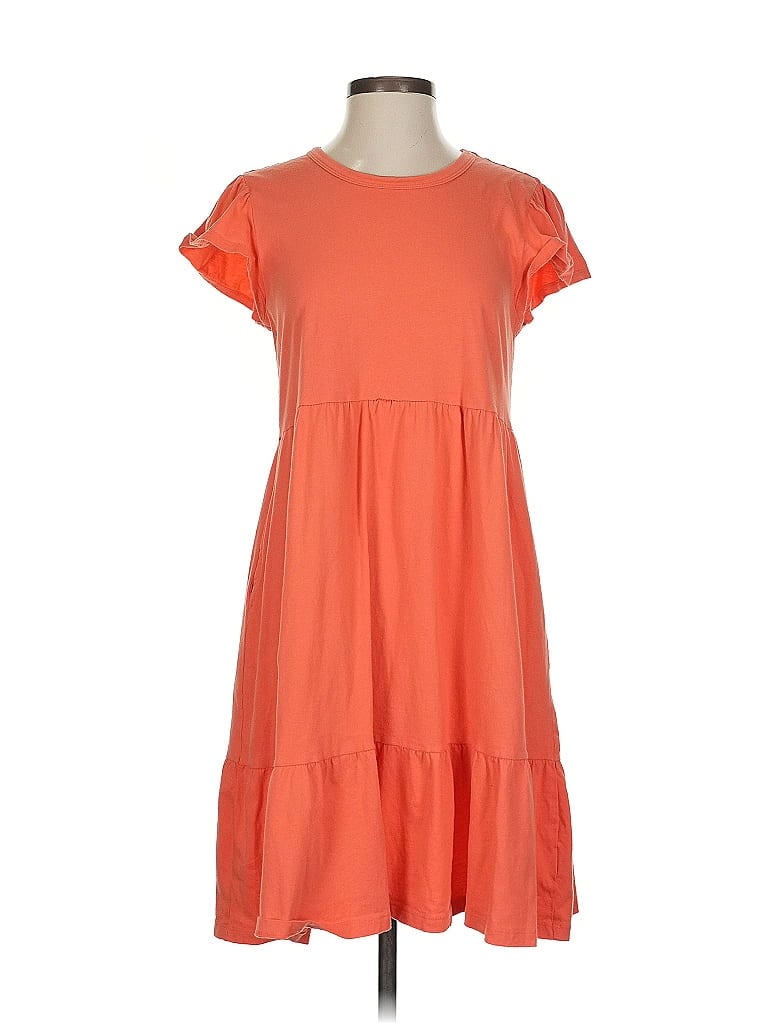 Pre-owned Time And Tru Casual Dress In Orange