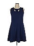 En Focus Studio Solid Blue Casual Dress Size 14 - photo 1
