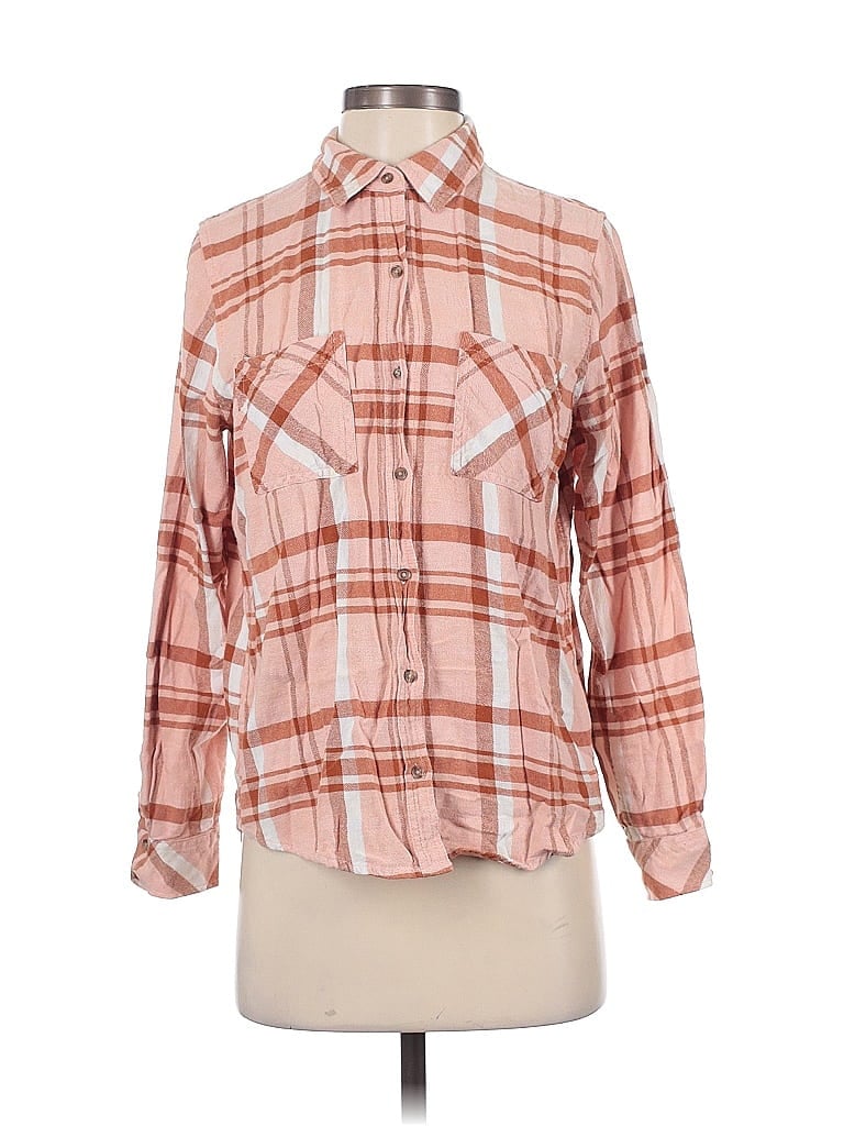 Pre-owned Universal Thread Long Sleeve Button Down Shirt In Pink