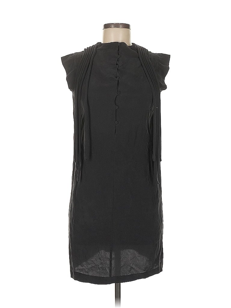 Les Petites... Collection 100% Silk Solid Black Casual Dress Size M - photo 1