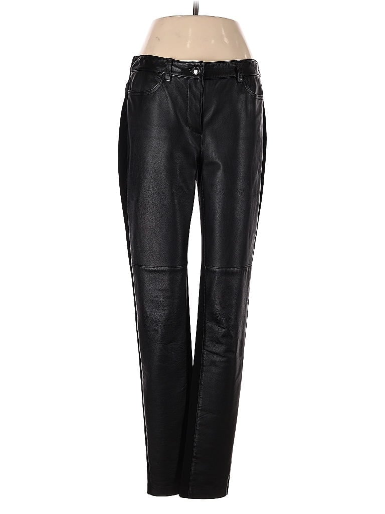 Pre-owned Worth New York Faux Leather Pants In Black