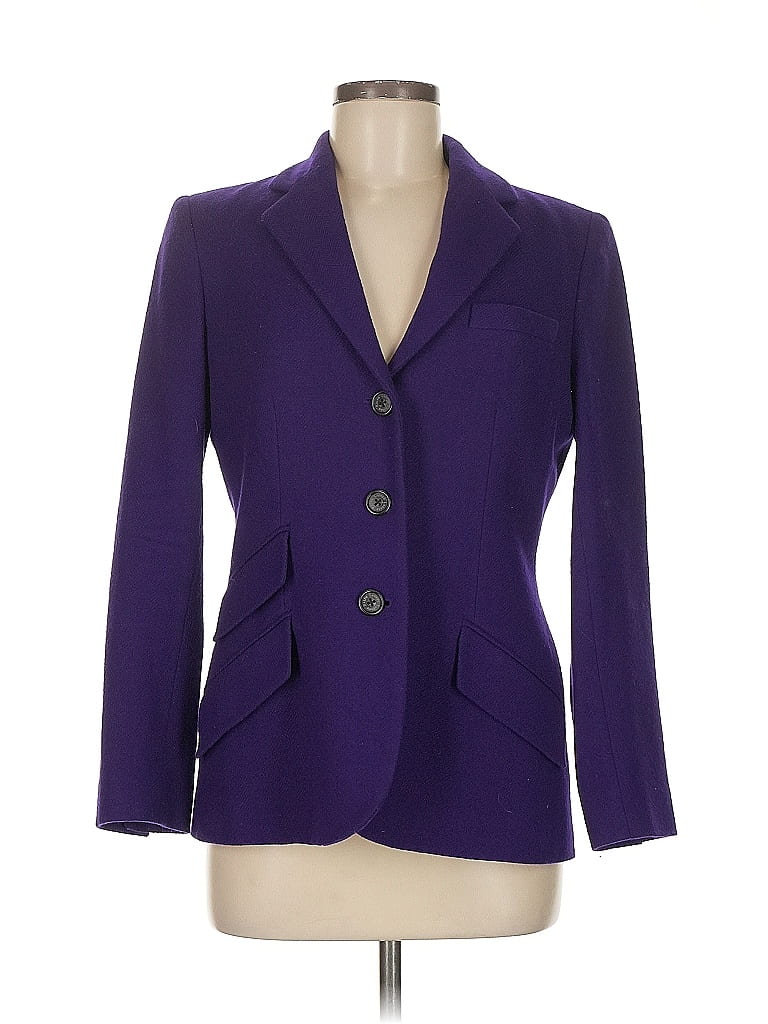 Ralph Lauren Women's Stretch Wool Blazer Blue Size 8