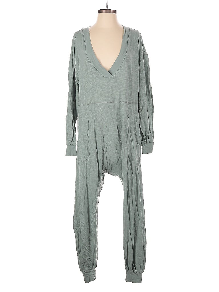 Natural Life 100% Cotton Solid Gray Jumpsuit Size XS - photo 1