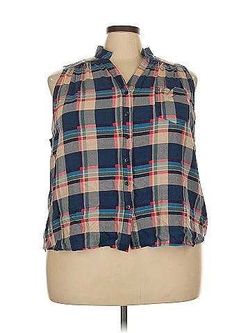 Fun2Fun Sleeveless Button-Down Shirt (view 1)