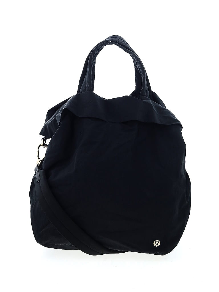 Lululemon Athletica 100% Nylon Solid Blue Black Satchel One size - photo 1