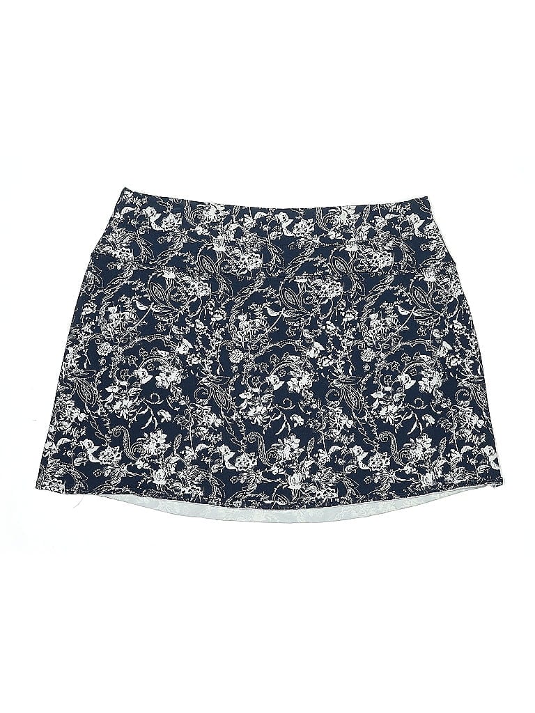 Intro Love Print Blue Casual Skirt Size XL - photo 1