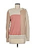 Barbour 100% Cotton Color Block Tan Ivory Pullover Sweater Size 6 - photo 1