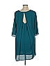 Everly 100% Polyester Solid Teal Casual Dress Size XL - photo 2