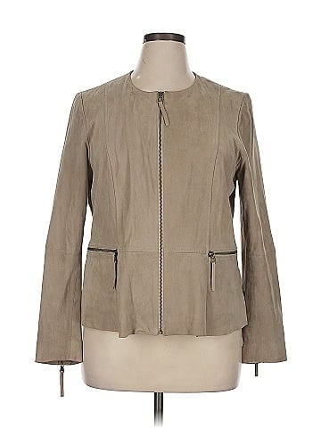 Ecru Leather Jacket (view 1)