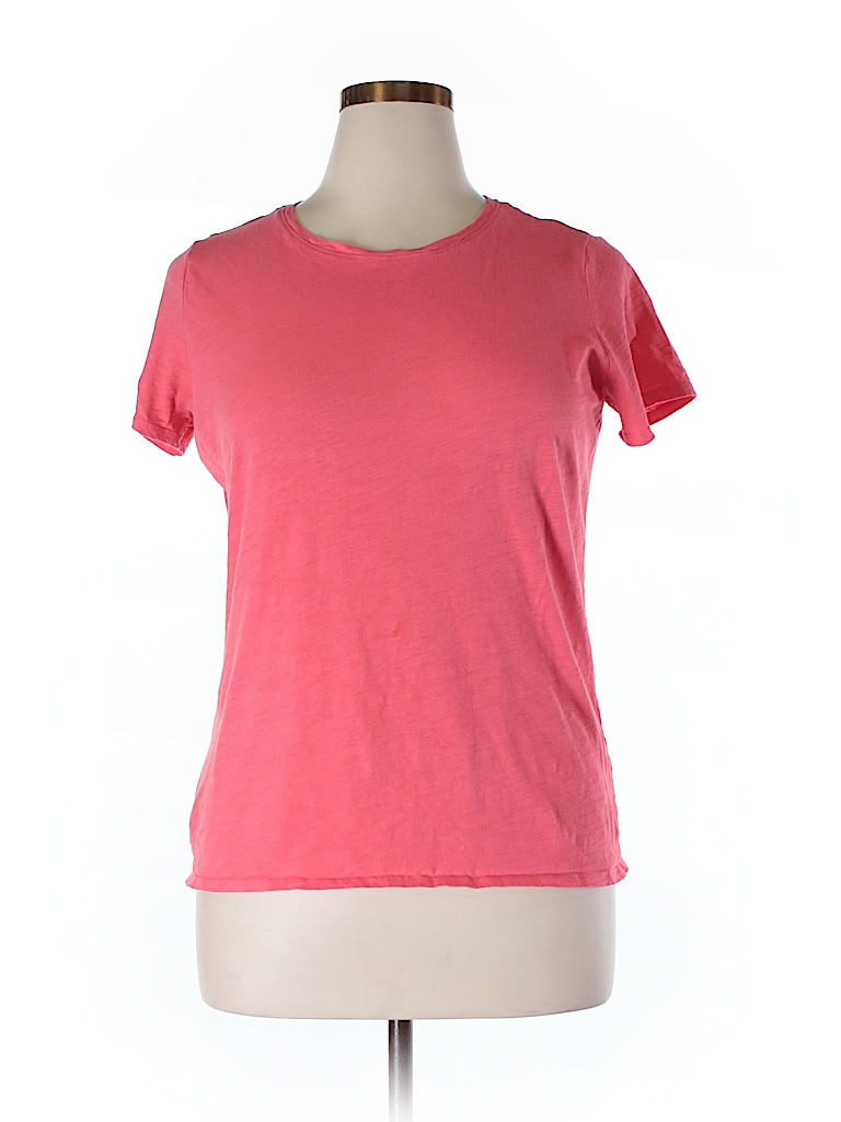Stylus 100% Cotton Solid Pink Short Sleeve T-Shirt Size XL - 66% off ...