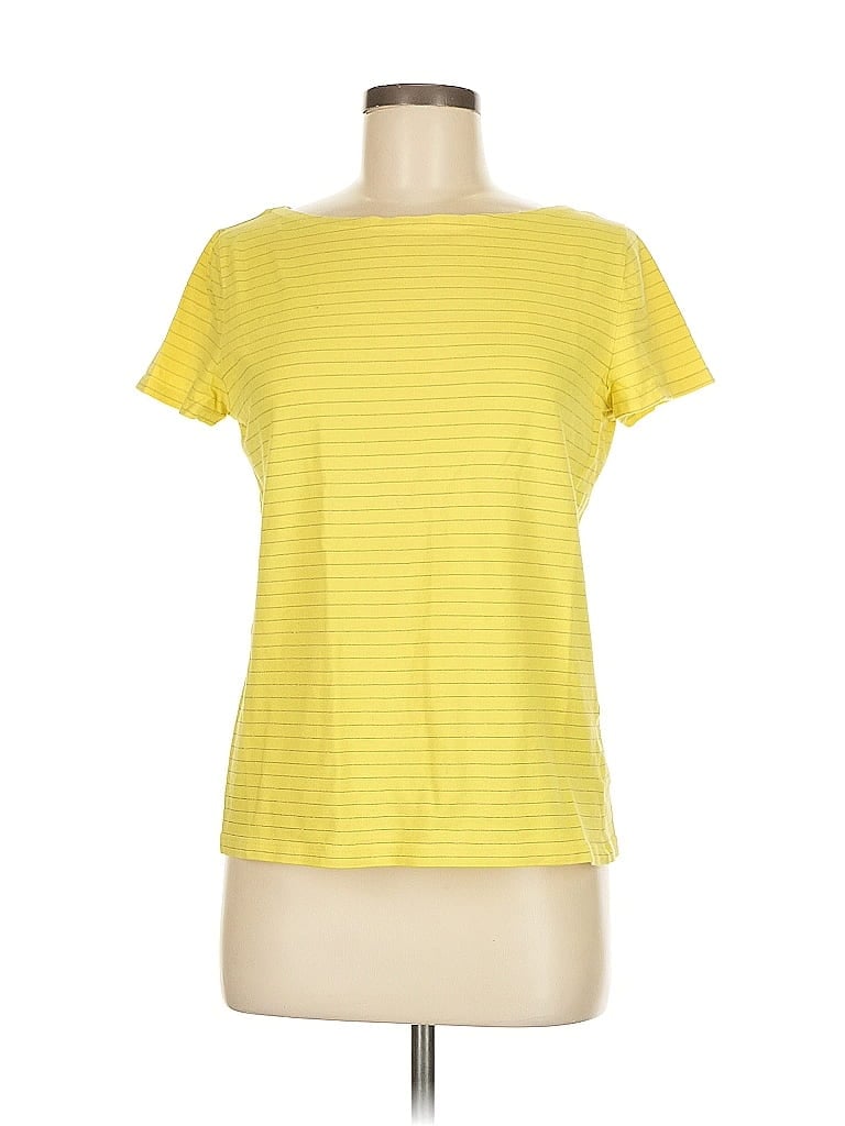 Pre-owned Jones New York Signature Short Sleeve T-shirt In Yellow