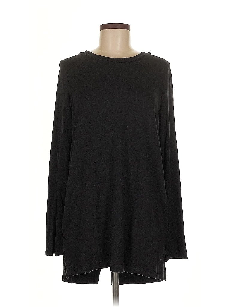 Pre-owned Ann Taylor Loft Outlet Long Sleeve T-shirt In Black