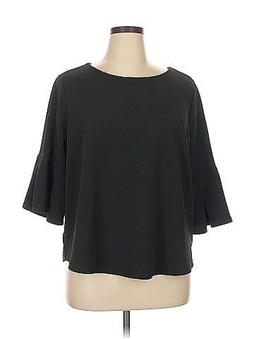 Green Envelope 3/4 Sleeve Top (view 1)